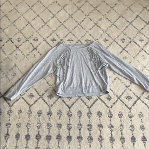 Justice Girls Long Sleeve Shirt Gray Size 8